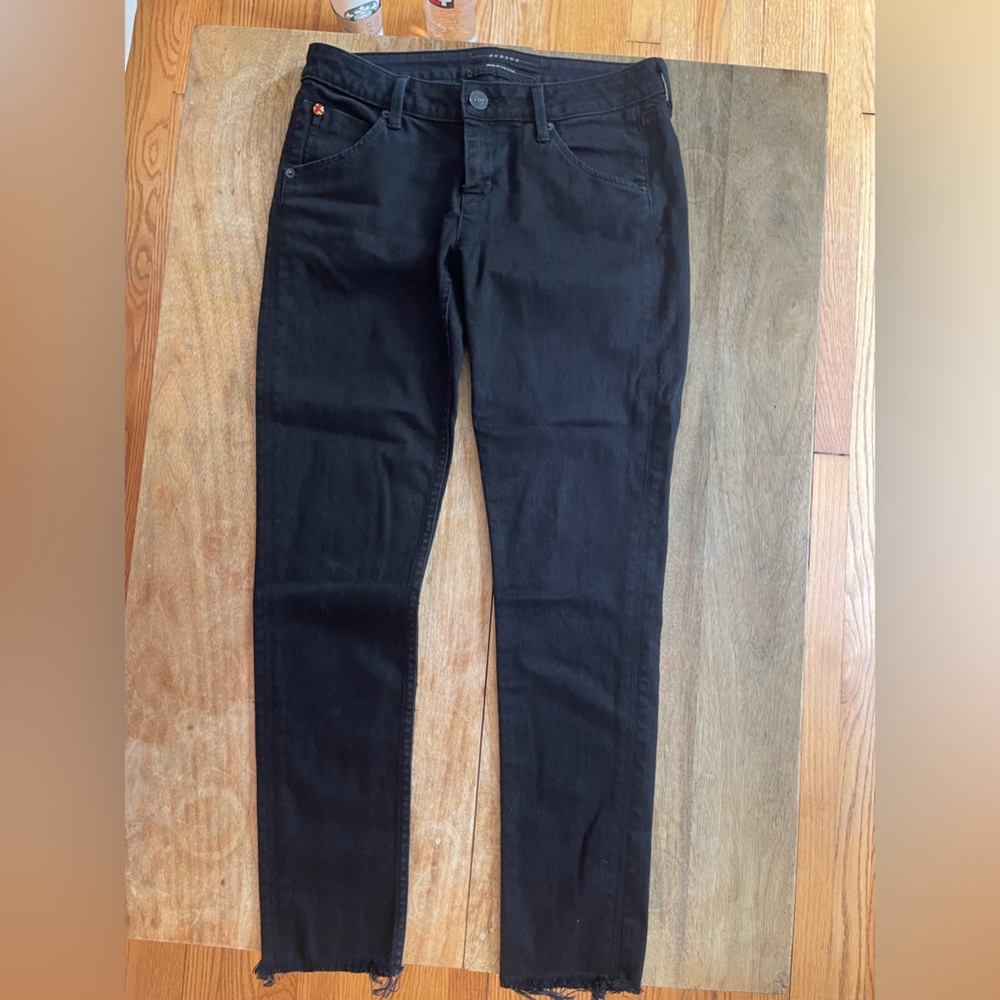 Hudson Jeans Boot Cut Flap Pockets distressed hem